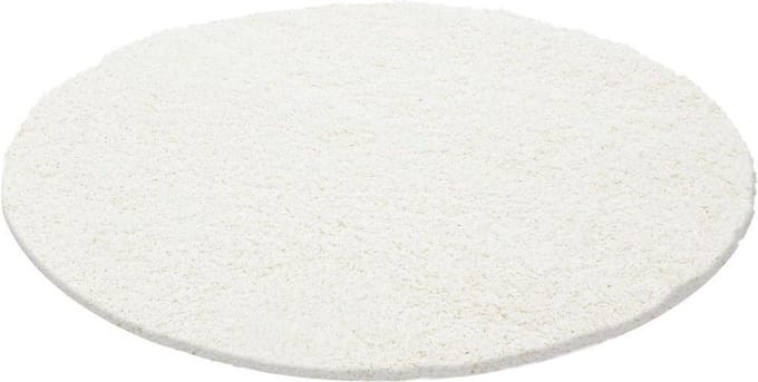 Hoogpolig vloerkleed Life - creme - rond 160 cm