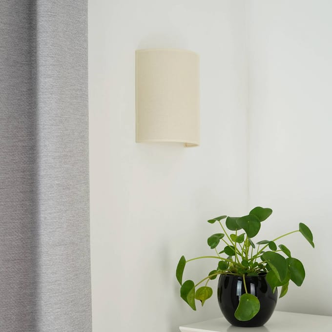 Duolla Wandlamp Celine, beige, stof, E27