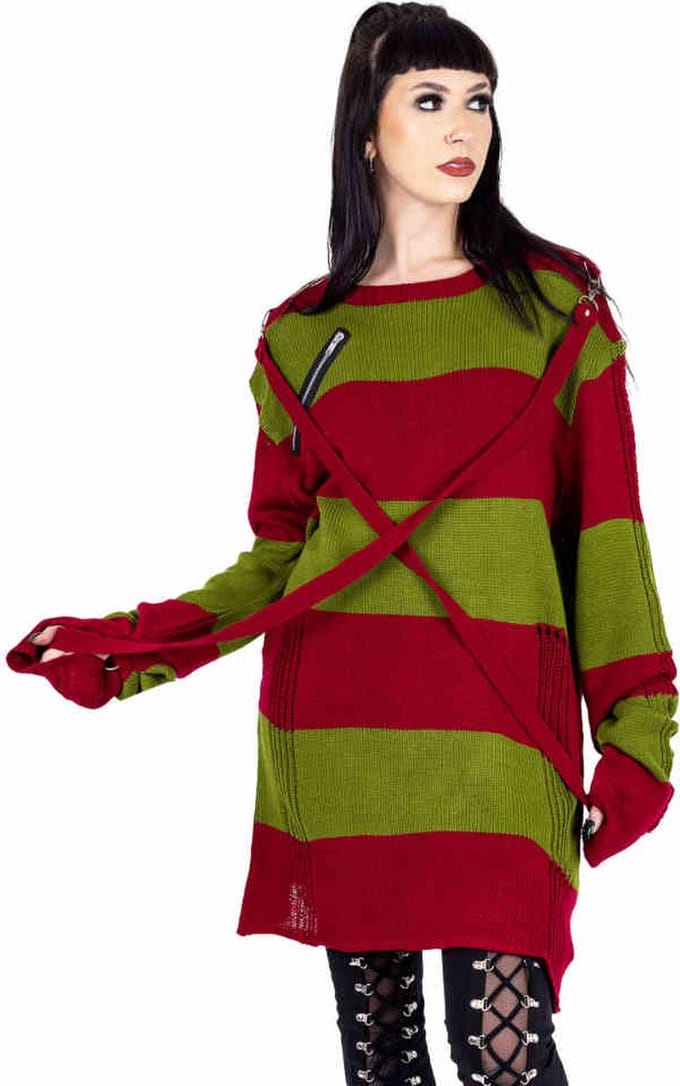 Heartless - Amalric Gebreide trui - XL - Groen/Rood