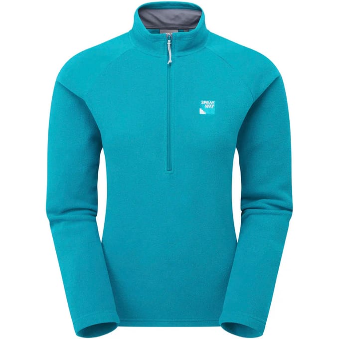 Dames Half Zip Fleece Pullover met Warme Kraag voor Buitenwandelen