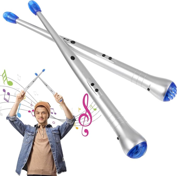 JGS Premium - Elektrische drumsticks voor kinderen, met 1 paar, drumstokken, drummen