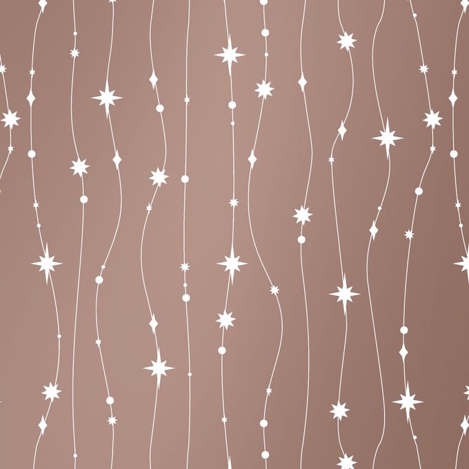 2 Kleine rollen - Cadeaupapier 30 cm - Stars are falling - Rosegold