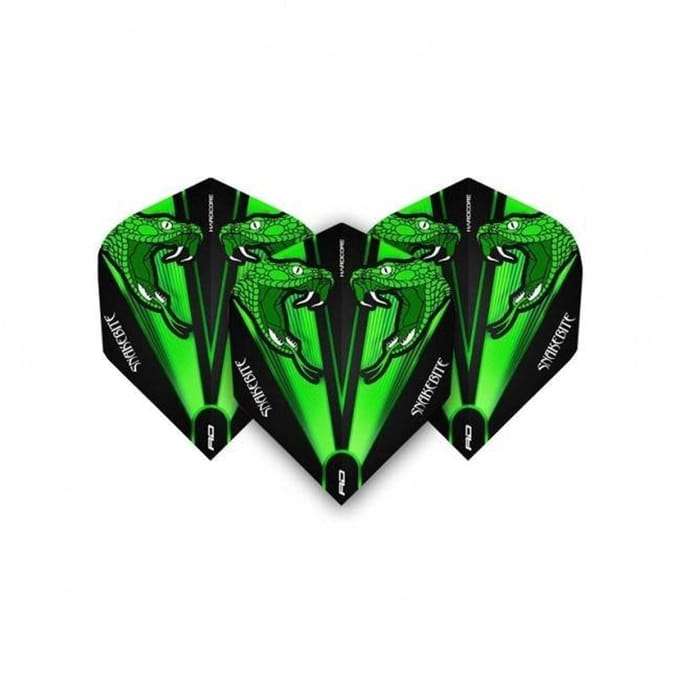 Red Dragon Peter Wright Snakebite Green Transparent - Dart Flights