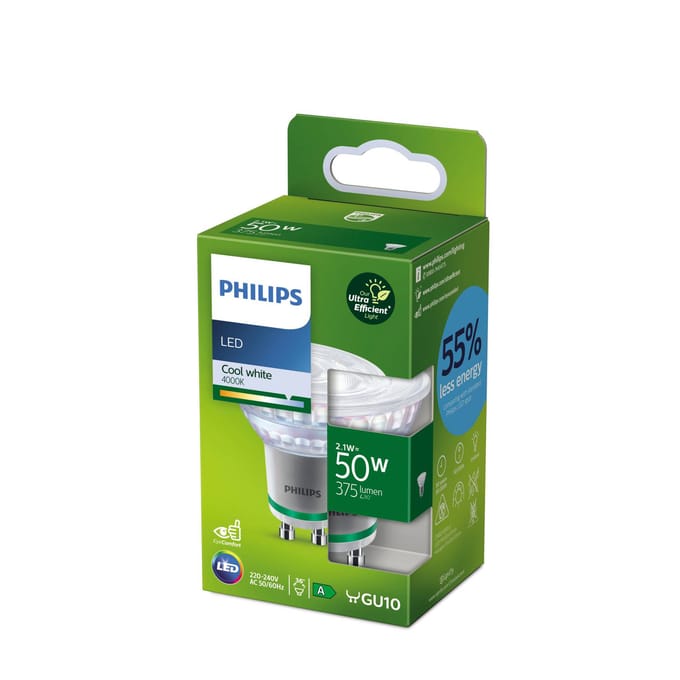 Philips Ultra Efficient LED spot - 50 W - GU10 - Koelwit licht