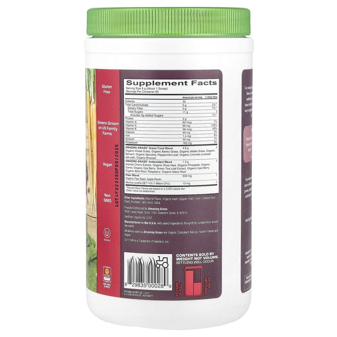 Greens Blend Superfood, Bessen Smaak, 480G(16.9oz)