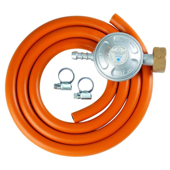 Meva LPG Gas Cylinder Connection Kit Reducer 37 mbar 1.5m
