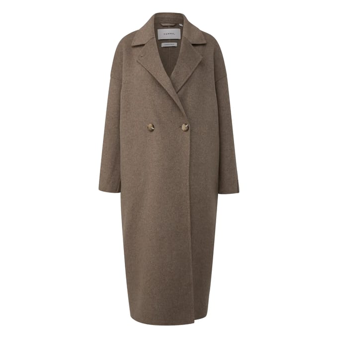 Oversized Dubbellaags Maxi Blazer Jas Van Gemengde Wol Voor Vrouwen COMMA