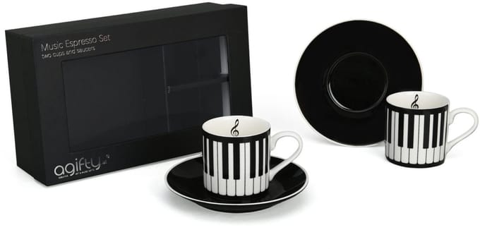 Espressokopjes - Toetsenbord print - Luxe cadeau