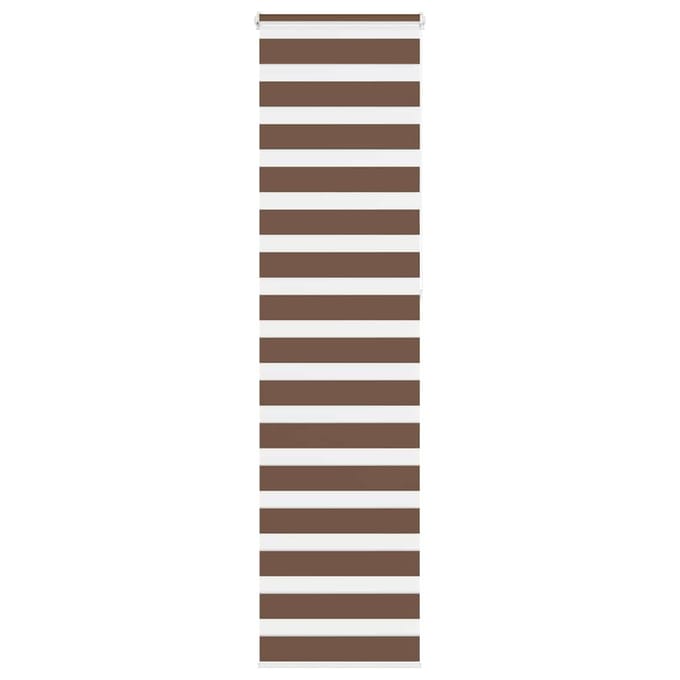 vidaXL - Zebra - rolgordijn - 65x230 - cm - stofbreedte - 60,9 - cm - polyester - bruin