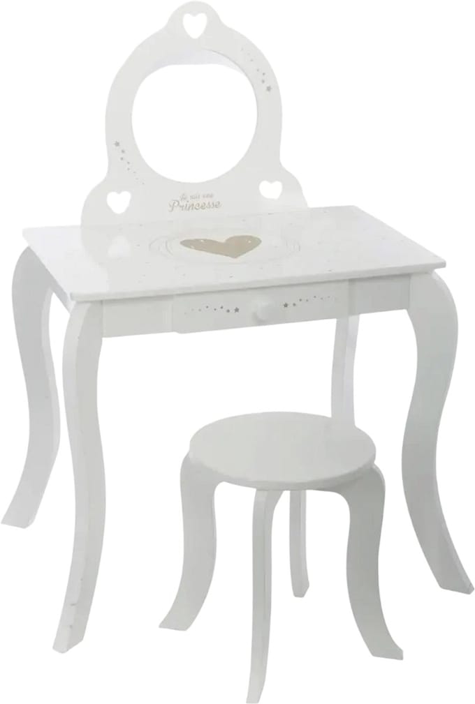 Atmosphera Kids Jasmine Kaptafel - Wit - Je suis une princesse
