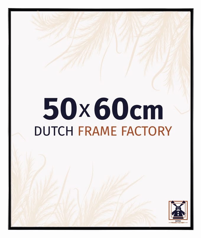 Fotolijst 50x60 cm - Kunststof - Zwart Hoogglans - Easy