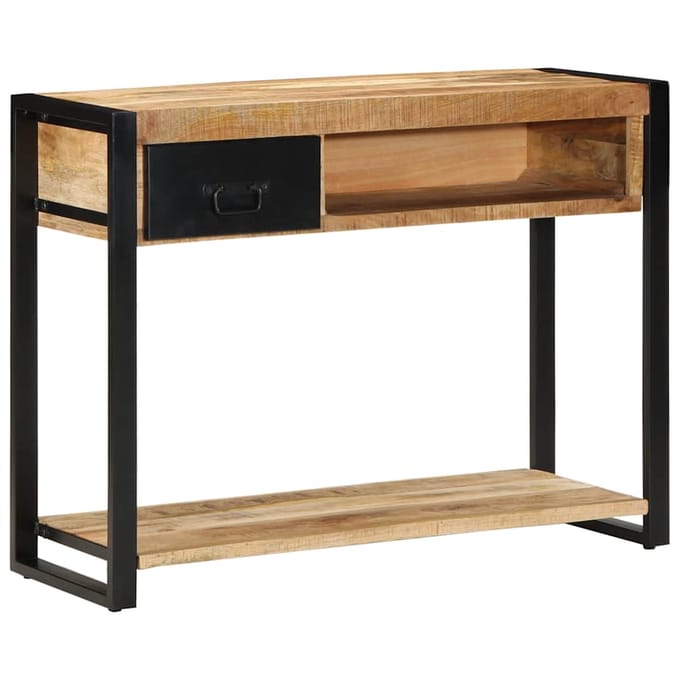 vidaXL - Wandtafel - 100x35x75 - cm - massief - ruw - mangohout