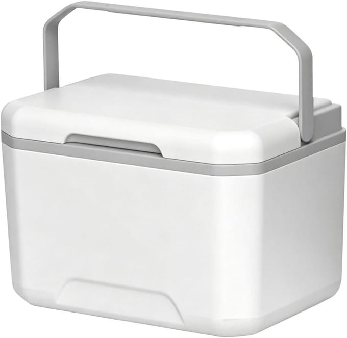 Koelbox met Handgreep - Draagbare Koeler - Buitenactiviteiten - Lekvrij Ontwerp - 5L - Wit