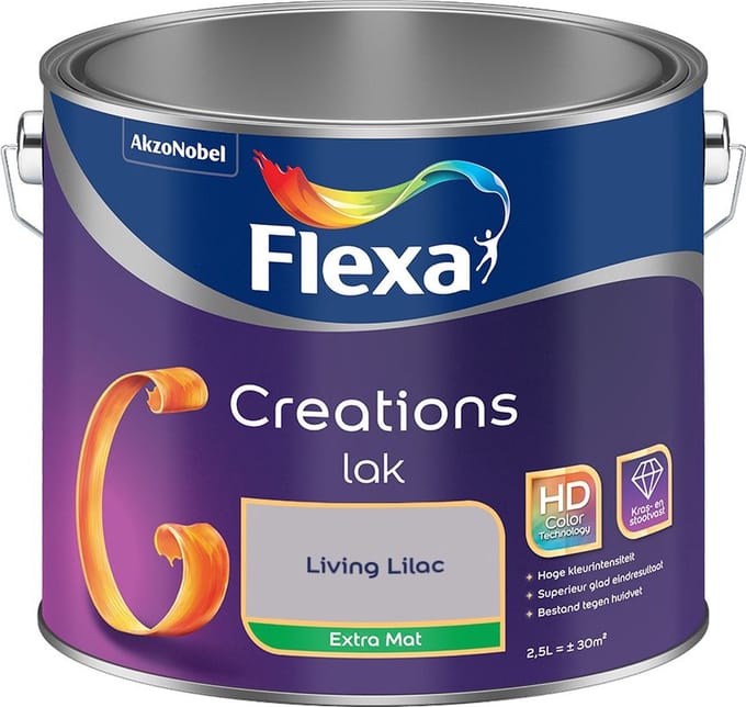 Flexa - Creations Lak Extra Mat - Living Lilac - Mengverf - 2,5 L