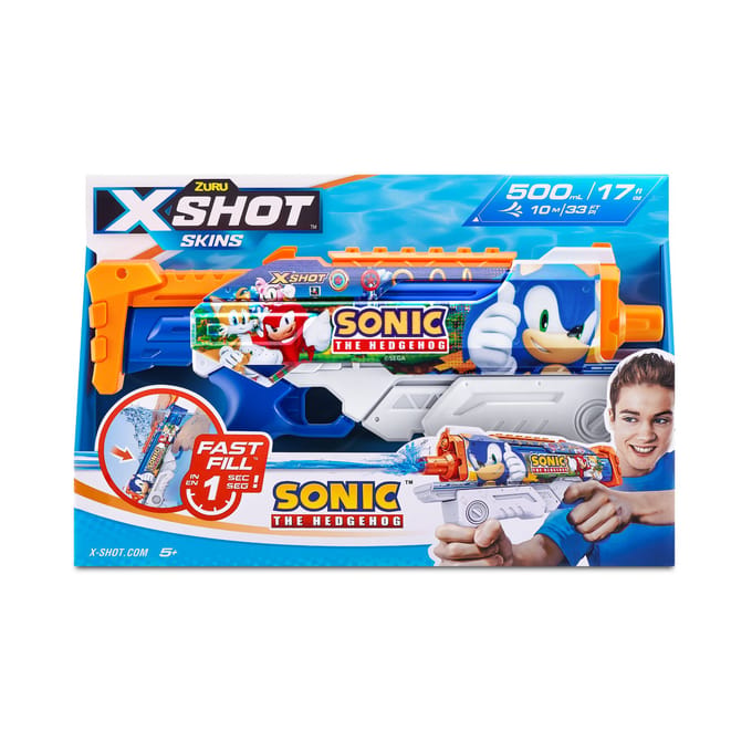 ZURU - XSHOT - Water - Fast-Fill Skins Sonic The Hedgehog Hyperload Water Blaster van ZURU