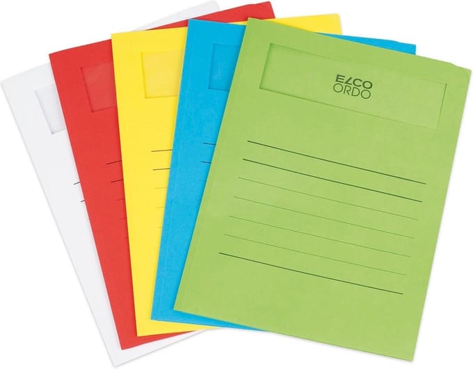 Elco Volumino L-map met venster A4 50 stuks 231 x 313 mm Assorti