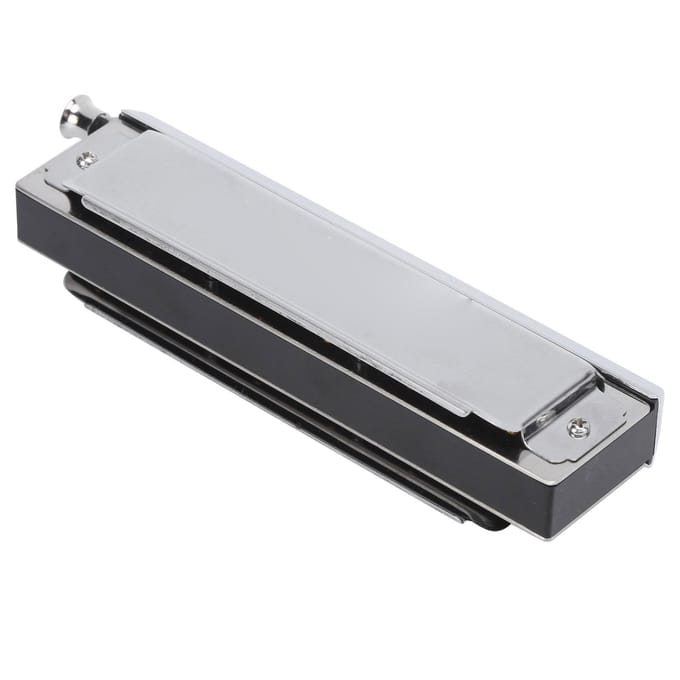 Chromatische Mondharmonica 10 Gaats 40 Tonen 2?Dubbelzijdig Polyfoon Spelen Mondharmonica Zilver gray