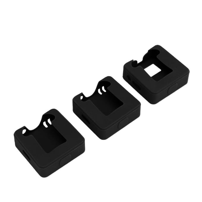 3 STuks Siliconen Beschermhoes Geschikt voor RODE Wireless Go II Microfoonsysteem Schokbestendige Microfoon Beschermhoes zwart