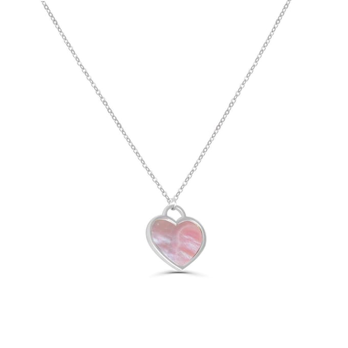 Victorious Dames Ketting Zilver – Roze Hart – 45 t/m 50 CM