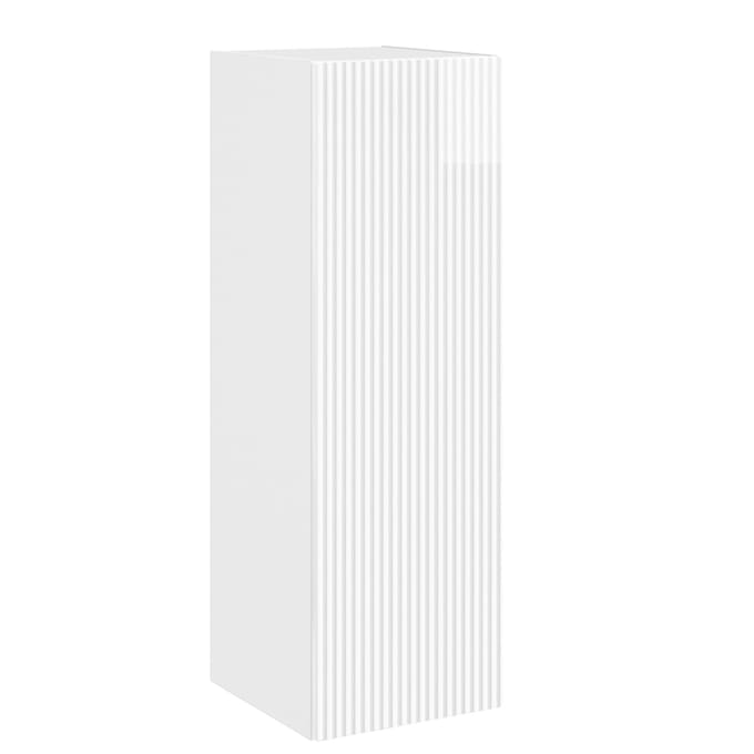 vidaXL - Wandgemonteerde - Badkamerkast - Hoogglans - Wit - 33 - x - 34,5 - x - 60 - cm