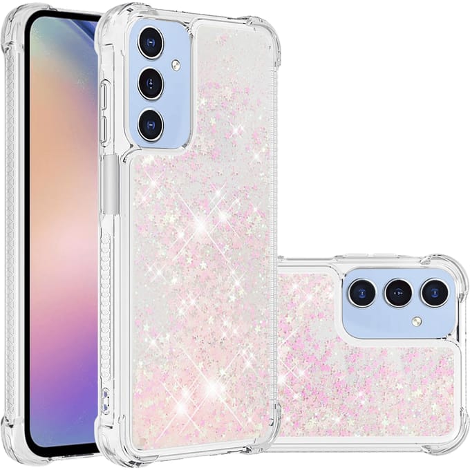 Mocaa Samsung Galaxy A17 (5G) Valbestendig Glitter Hoesje Roze