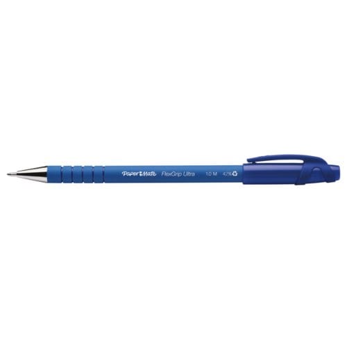 Paper Mate Flexgrip Ultra Capped-balpennen - Medium Punt (1,0 mm) - Blauw - 1 stuks