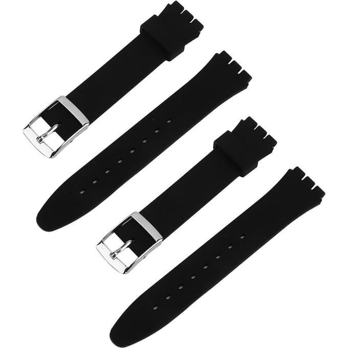 2 stuks Zachte Siliconen 17mm19mm Horlogeband Horlogeband Vervangend Accessoire gray
