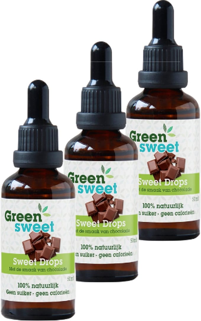 Green Sweet | Sweet Drops Chocolade | 50ml | 3 stuks | 3 x 50ml