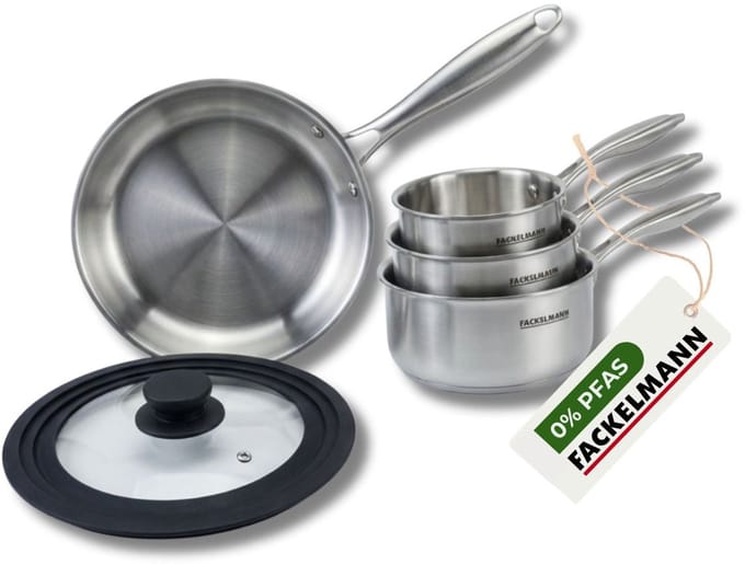 Pan 24 cm van 18/10 roestvrij staal Triply Fackelmann Vita3