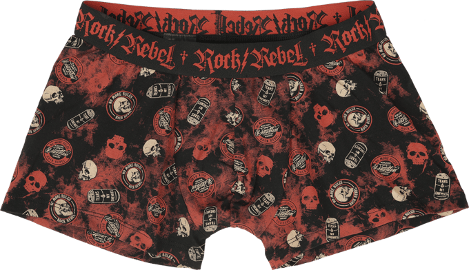 Rock Rebel by EMP zwarte tri-pack boxershorts met print - Heren - XL