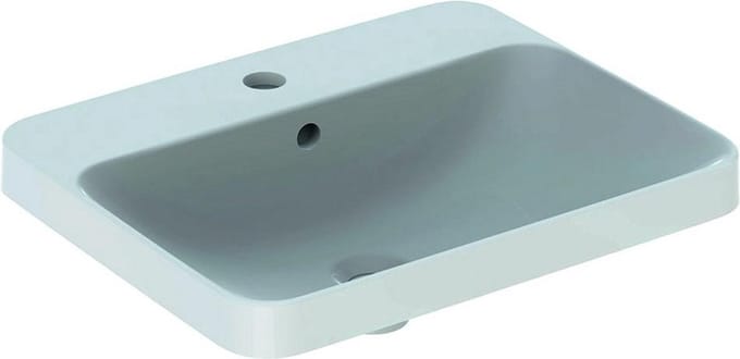 Geberit VariForm - Inbouw wastafel 55x45 cm, met overloop, met kraangat, wit 500.740.01.2