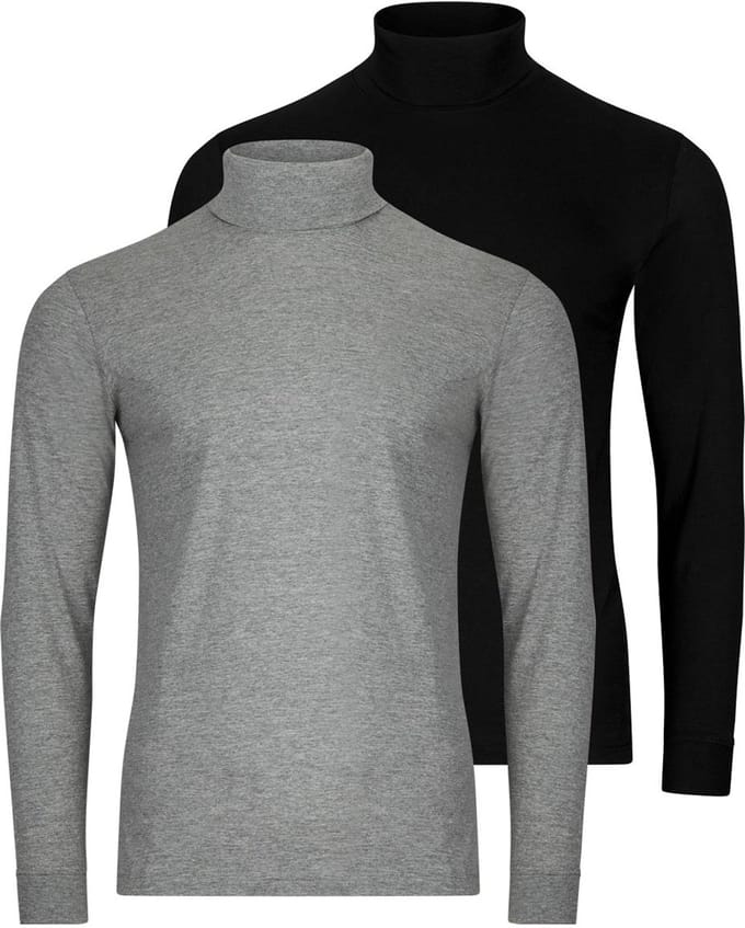 RAGMAN Heren shirt met rolkragen 2 pack Basic