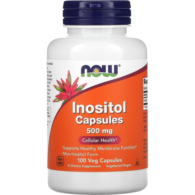 Now Foods - Inositol 500 mg - Behoort tot het Vitamine B-complex - 100 Capsules
