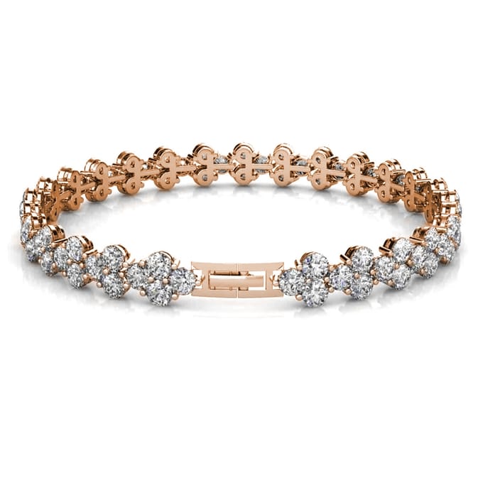 Prinsessenarmbanden - Roségoud en kristal