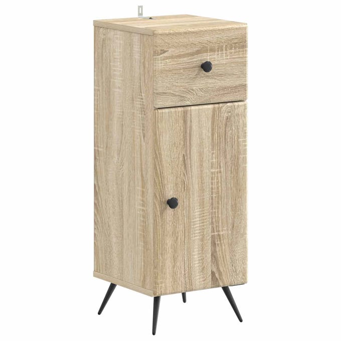 vidaXL - Badkamer - Opbergkast - BREDA - Sonoma - Eiken - 30 - x - 31 - x - 80 - cm