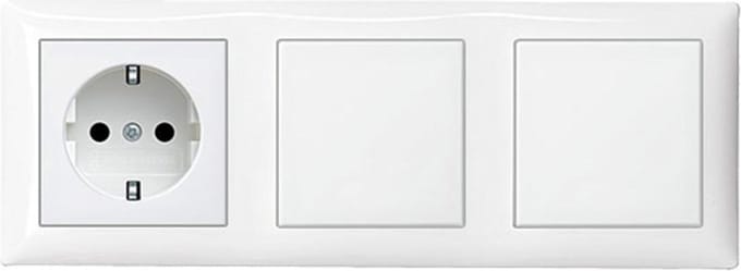 Busch-Jaeger Inbouw Wandcontactdoos 1x Schakelaar 2x Set3