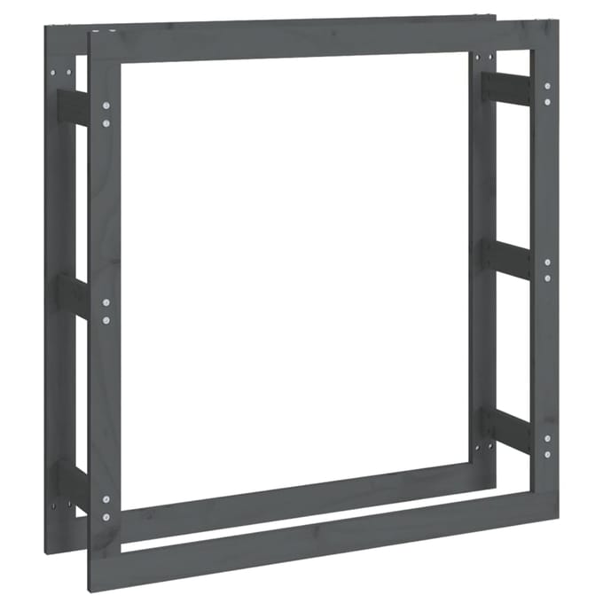 vidaXL - Haardhoutrek - 100x25x100 - cm - massief - grenenhout - grijs