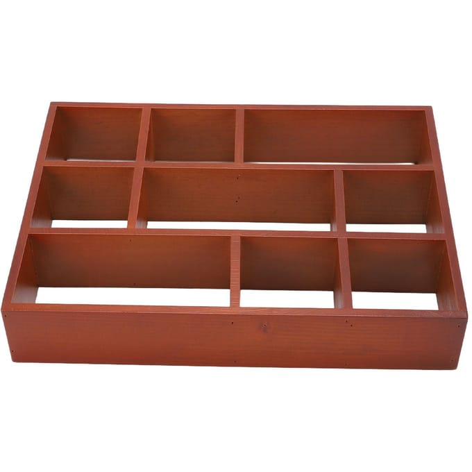 Houten Muur Bureau Plank 9 Vakken Multifunctioneel Vintage Houten Muurplank Make-up