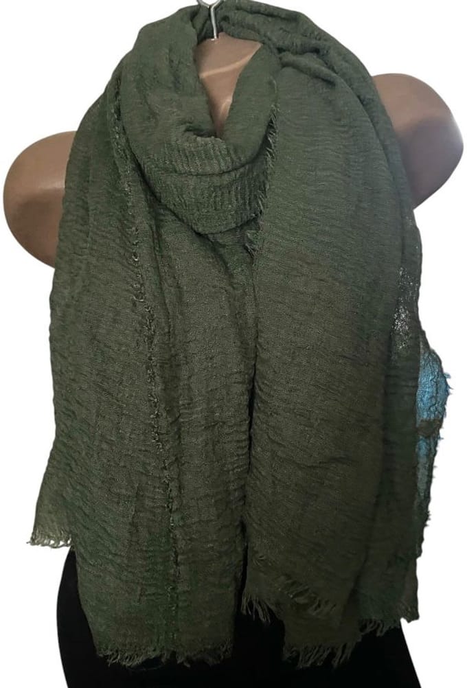 Dames effen kleur sjaal 66# green