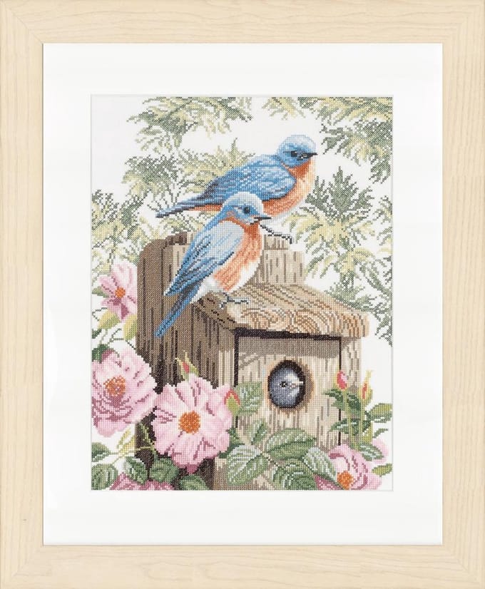 borduurpakket 35145 nestkastje met vogels