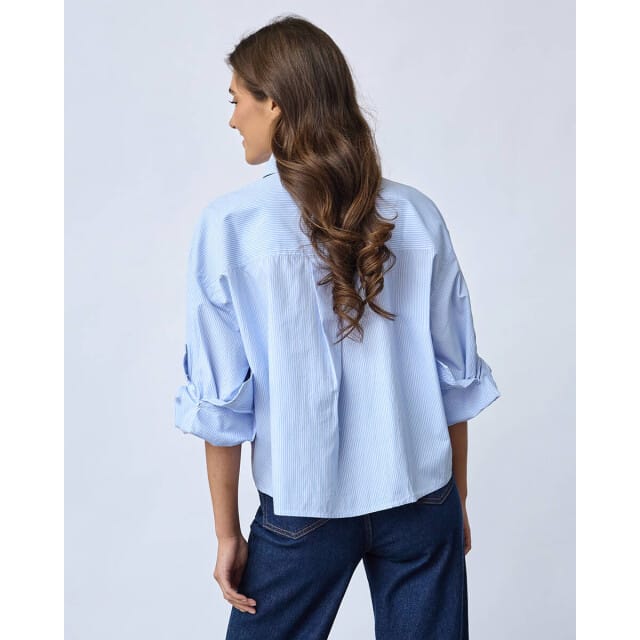 SisterS point Blouse Irine sh1 19660 blue/White stripe Maat - L
