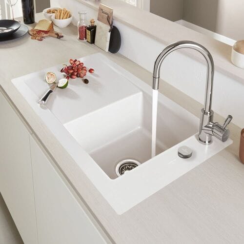 Villeroy & Boch Timeline 50 flat sink, drain set with eccentric actuation 33072FR1