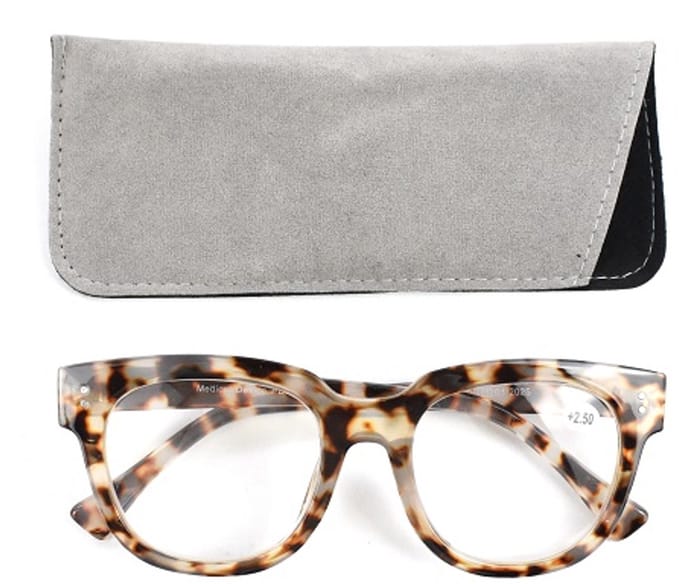 Lilly&June Lichtgewicht trendy Leesbril grijs bruin Sterkte +2