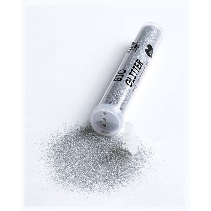 Bio glitter, 10 g - Zilver
