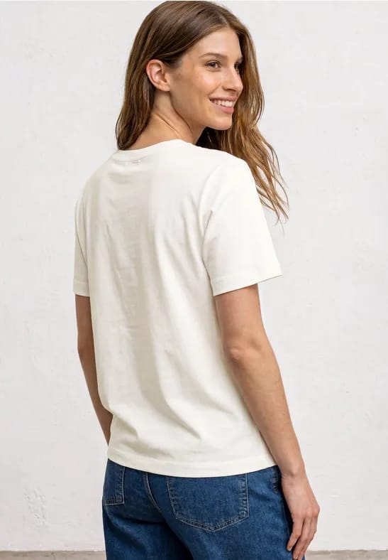 Shirt met ronde hals en printdetail