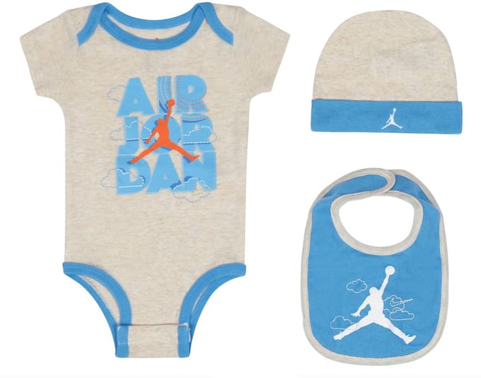 Nike - Jongens - Nike Babyset Giftpack 3-Pcs - Blauw/Wit - Maat 0-6 Maanden