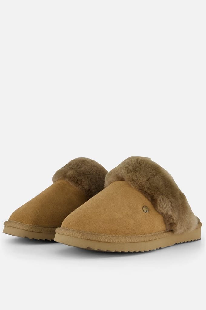 Warmbat Flurry Suede Dames Sloffen - Bruin