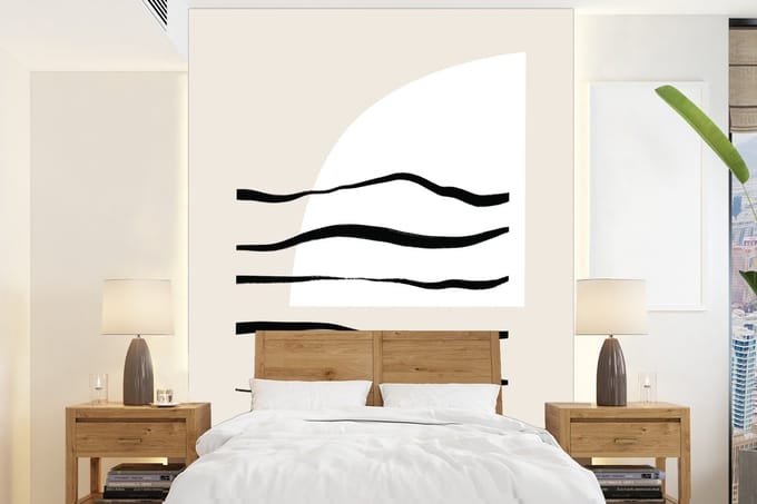 Behang - Fotobehang Abstract - Lijn - Pastel - Breedte 160 cm x hoogte 220 cm