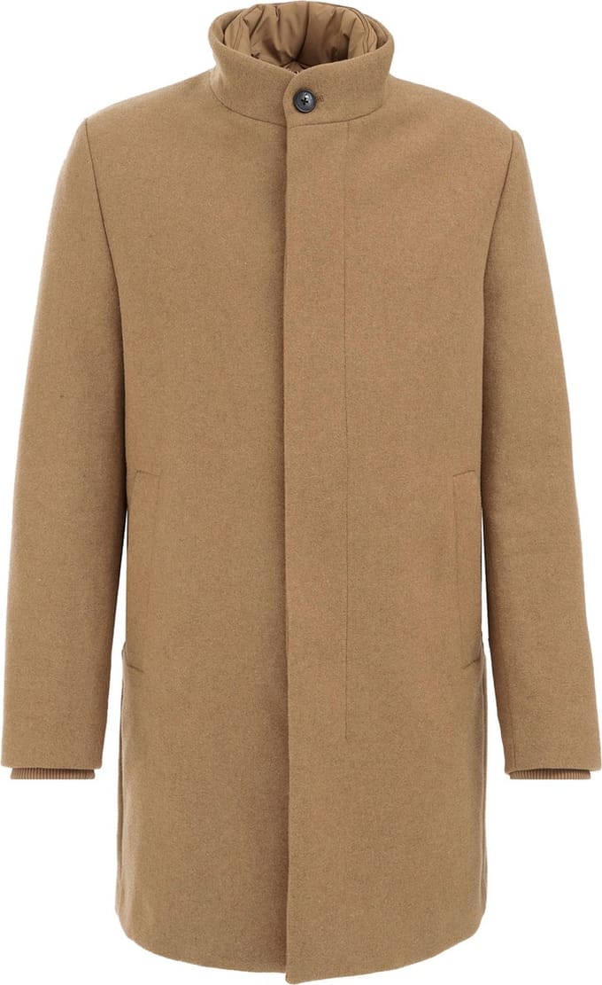 We Fashion Coat Light Brown Größe: S | Einreihige Mäntel Outlet | Herren | Braun