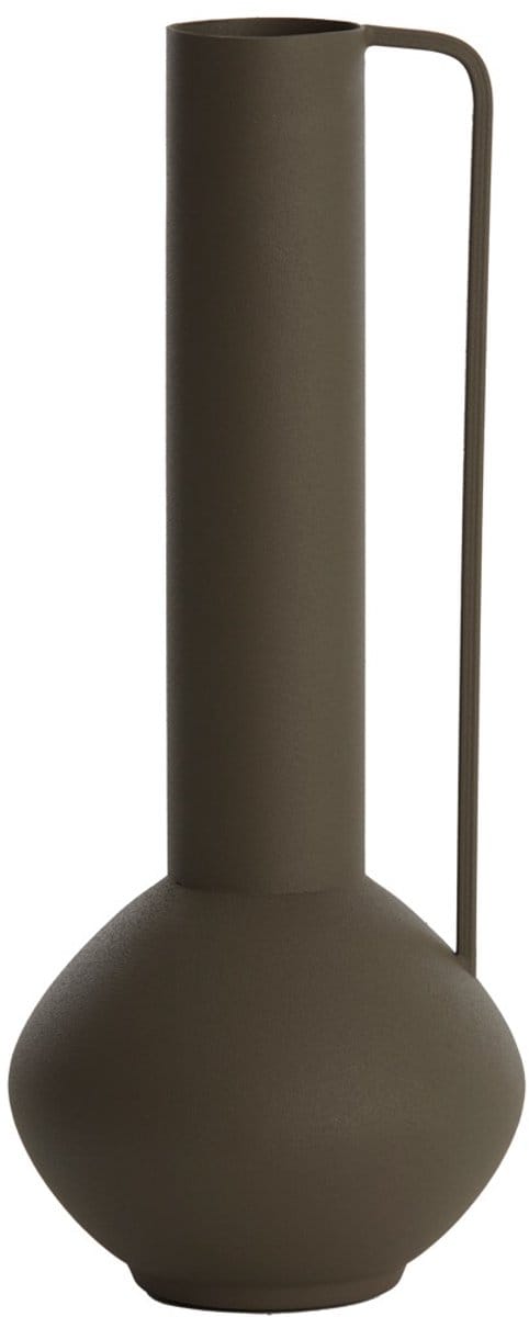 Vaas deco Ø12x33 cm PANZANO mat bruin